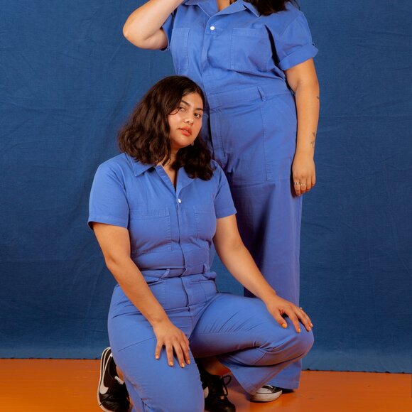 Big Bud Press Short Sleeve Jumpsuit in Cornflower Blue – S - Picture 4 of 9